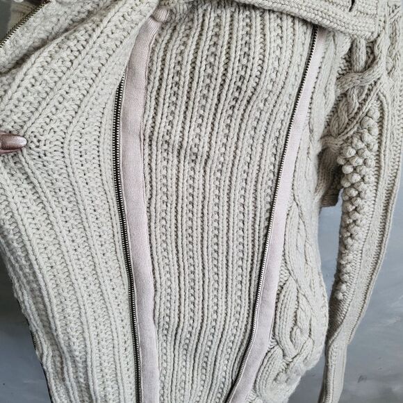 NICHOLAS K New York SWEATER COAT Cardigan Thick-Ply Heavy SHEEPMERE Wool Sz S - Picture 13 of 16